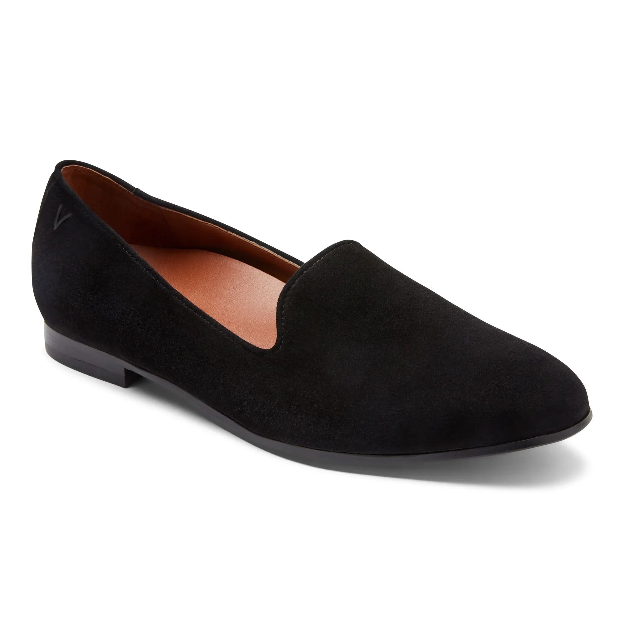 Women's Vionic Willa Slip on Flat Color: Black Suede