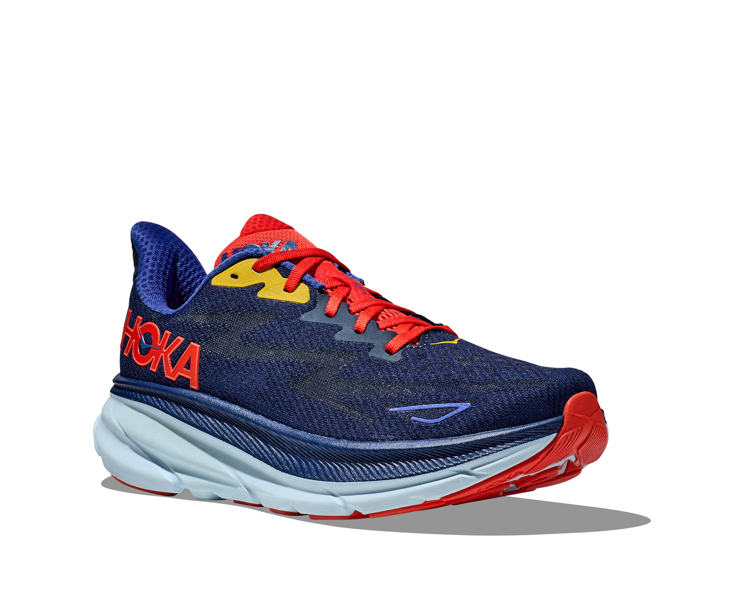 Men's Hoka One One Clifton 9 Color: Bellwether Blue / Dazzling Blue
