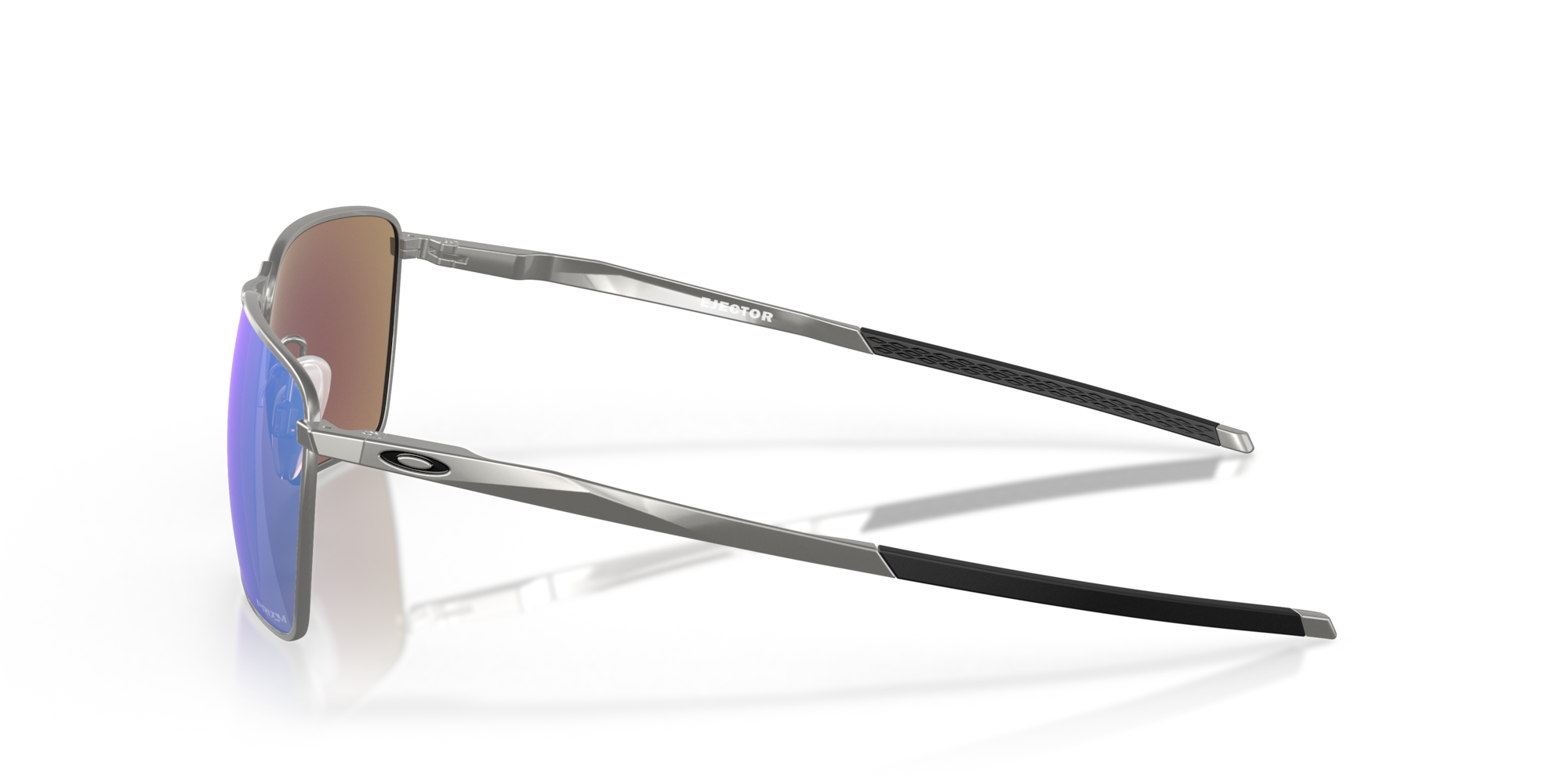 Sunglasses with reflective lenses on a transparent background