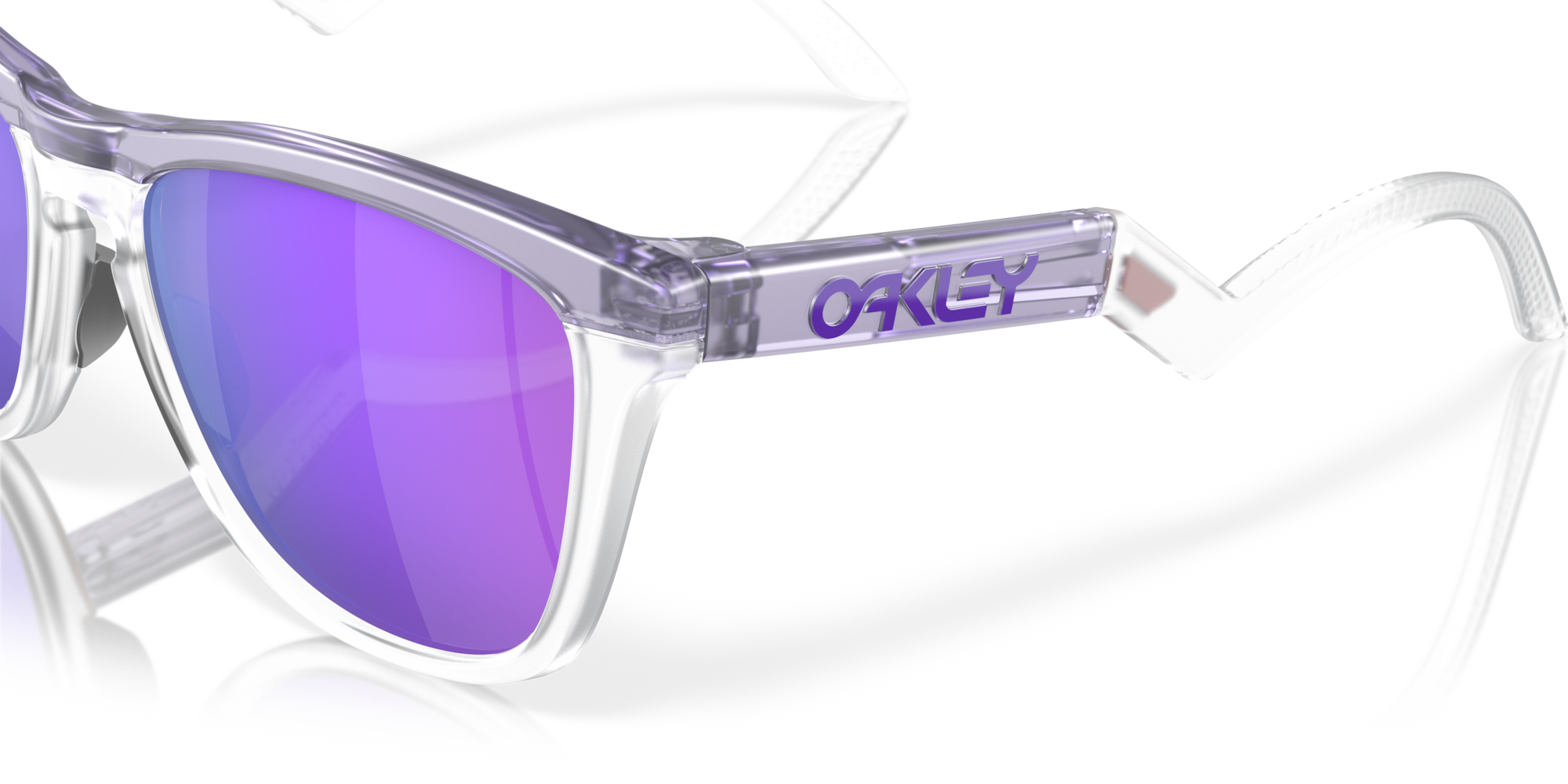 Clear oakleys with purple lenses best sale