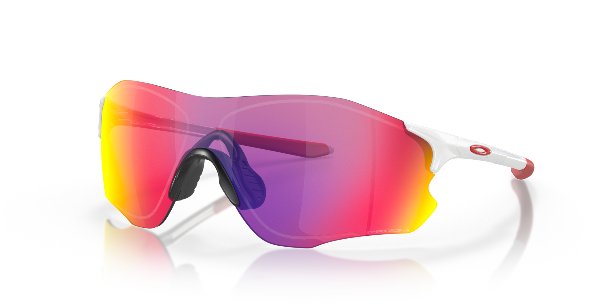 Oakley EVZero Path (Low Bridge Fit Prizm Road Lenses, Polished White Frame 1