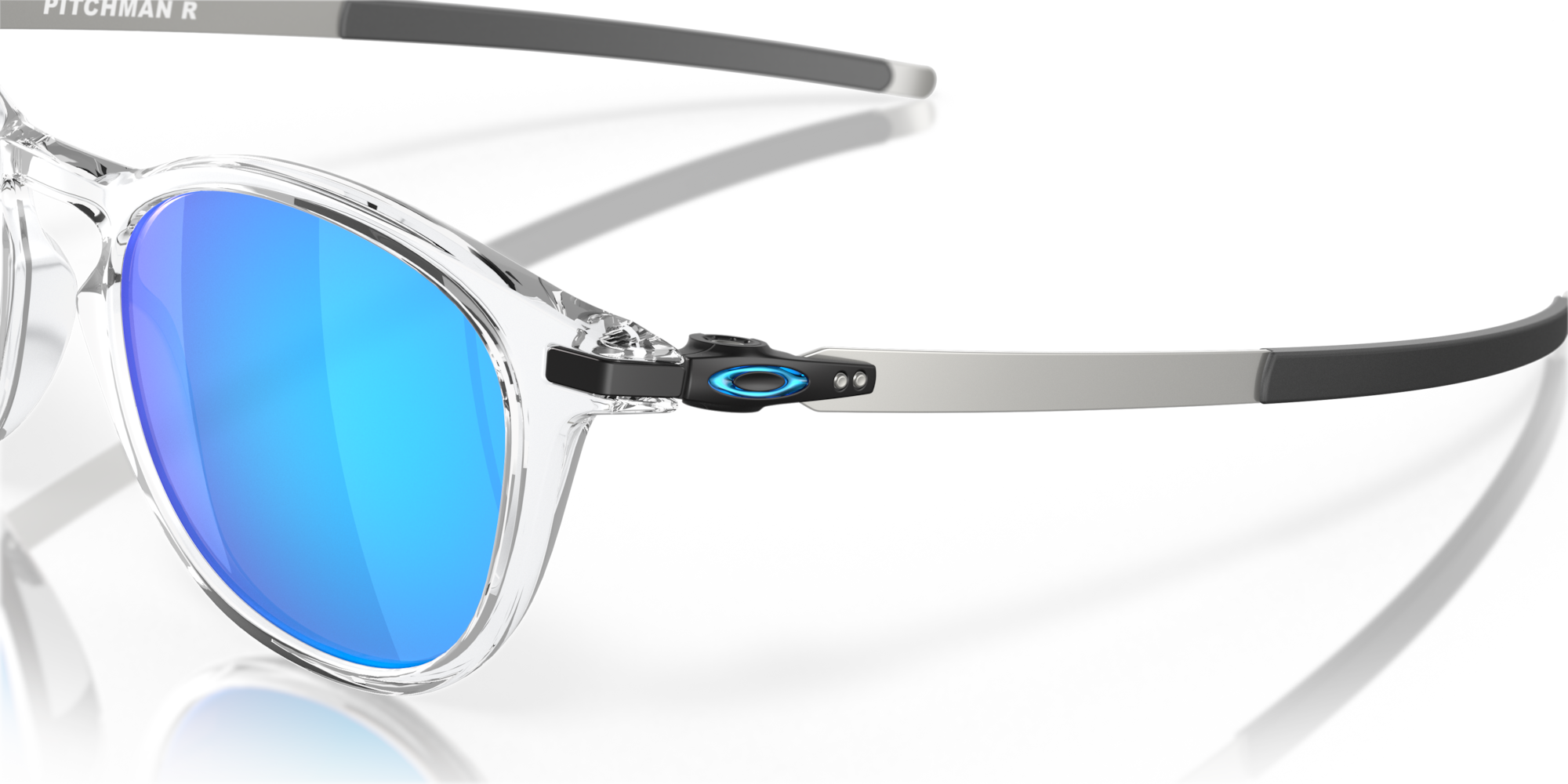 Oakley Pitchman R Prizm Sapphire Lenses Polished Clear Frame