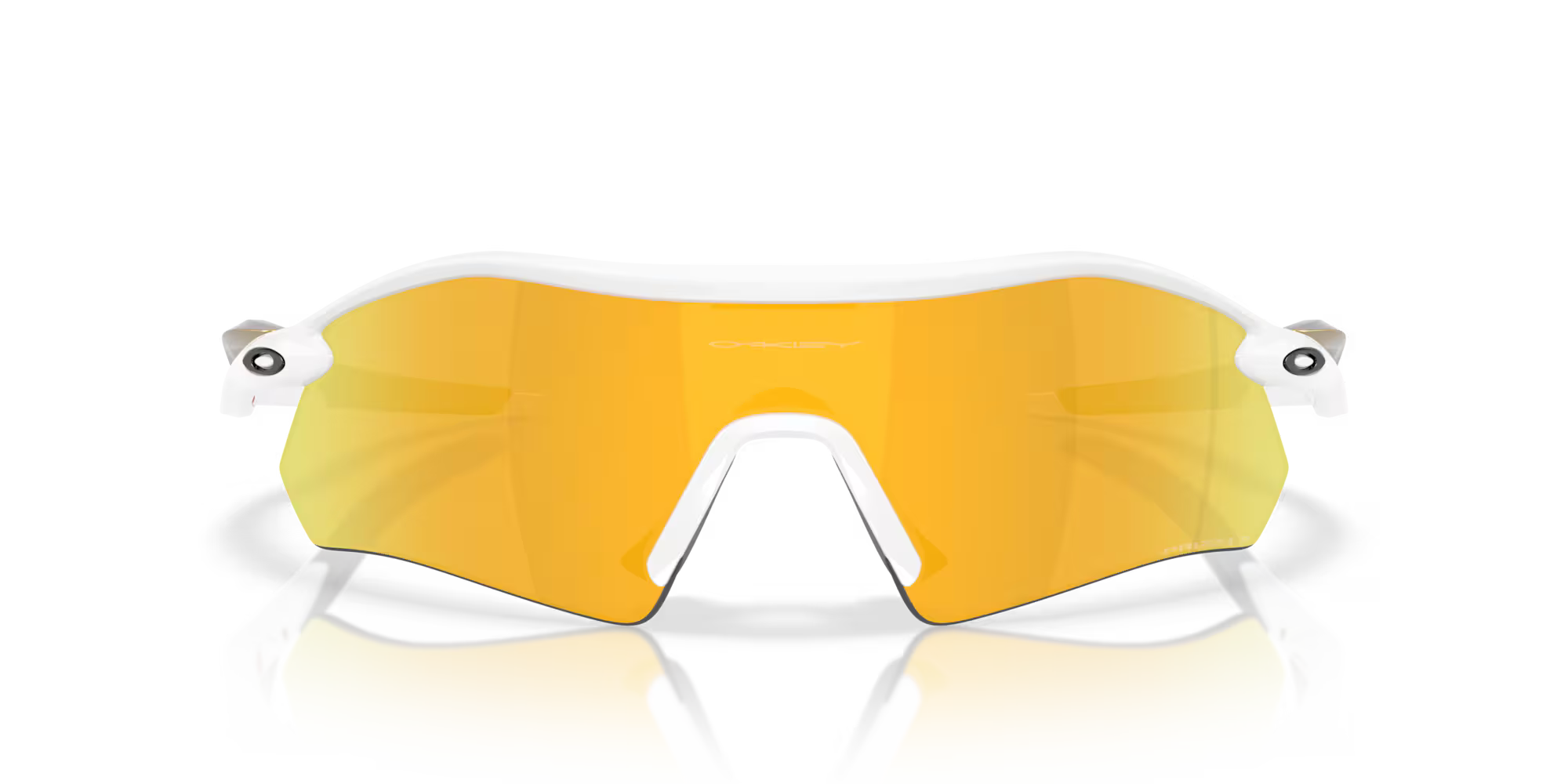 Yellow sunglasses with white frames on a transparent background