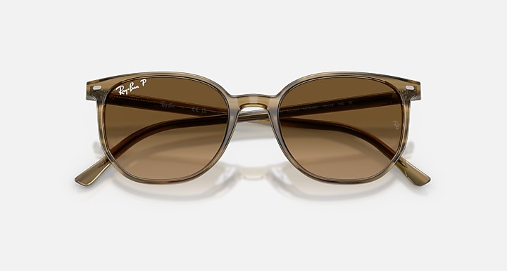 Ray Ban Elliot Polished Striped Green Frame with Polarized Brown Gradient Lenses 6