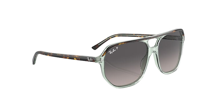 Ray Ban Bill One Polished Havana On Transparent Green Frame with Grey Lenses 1