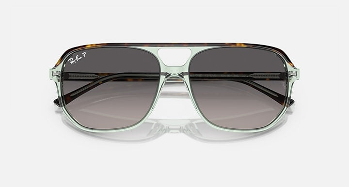 Ray Ban Bill One Polished Havana On Transparent Green Frame with Grey Lenses 6