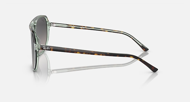 Ray Ban Bill One Polished Havana On Transparent Green Frame with Grey Lenses 4
