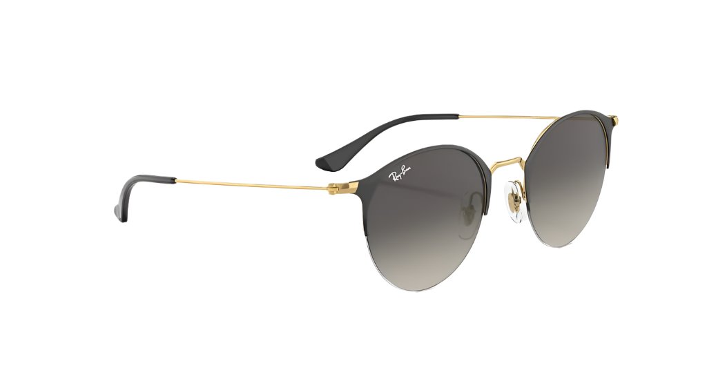 Ray Ban RB3578 Polished Black on Gold Grey Gradient Lenses 1