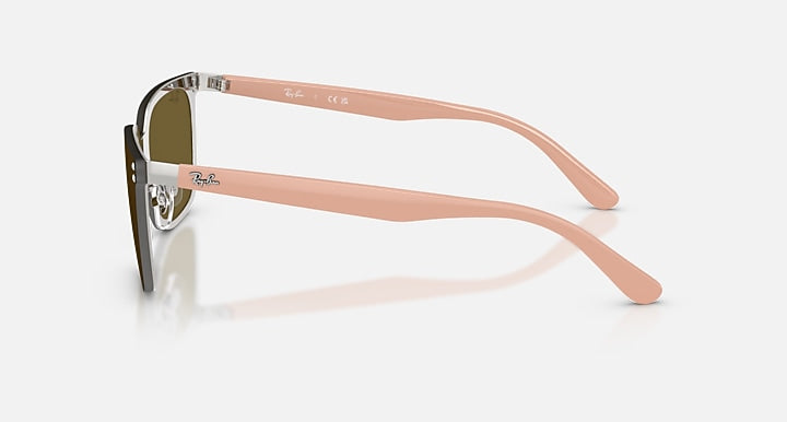 Sunglasses with pink frames on a white background