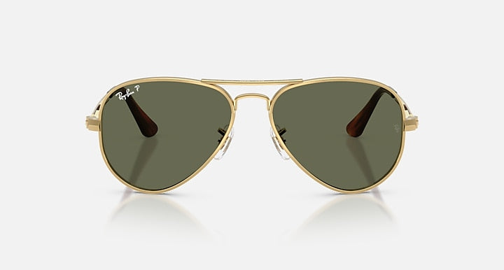 Ray Ban Aviator Max Polished Arista Gold Frame with Green Polarized Lenses  2