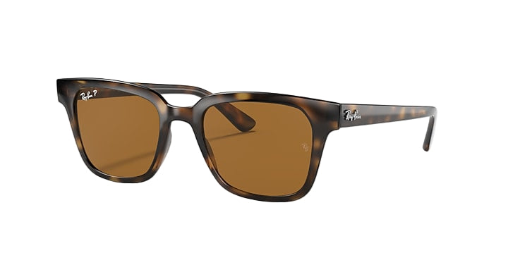 Ray Ban RB4323 Polished Light Havana Frame with B-15 Brown Lenses  2