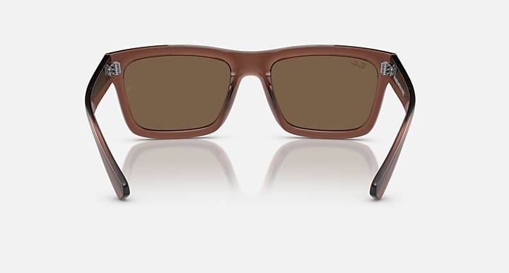 Ray Ban Warren Bio-Based Polished Transparent Brown Frame with Dark Brown Lenses  5