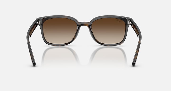Sunglasses with brown gradient lenses on a white background