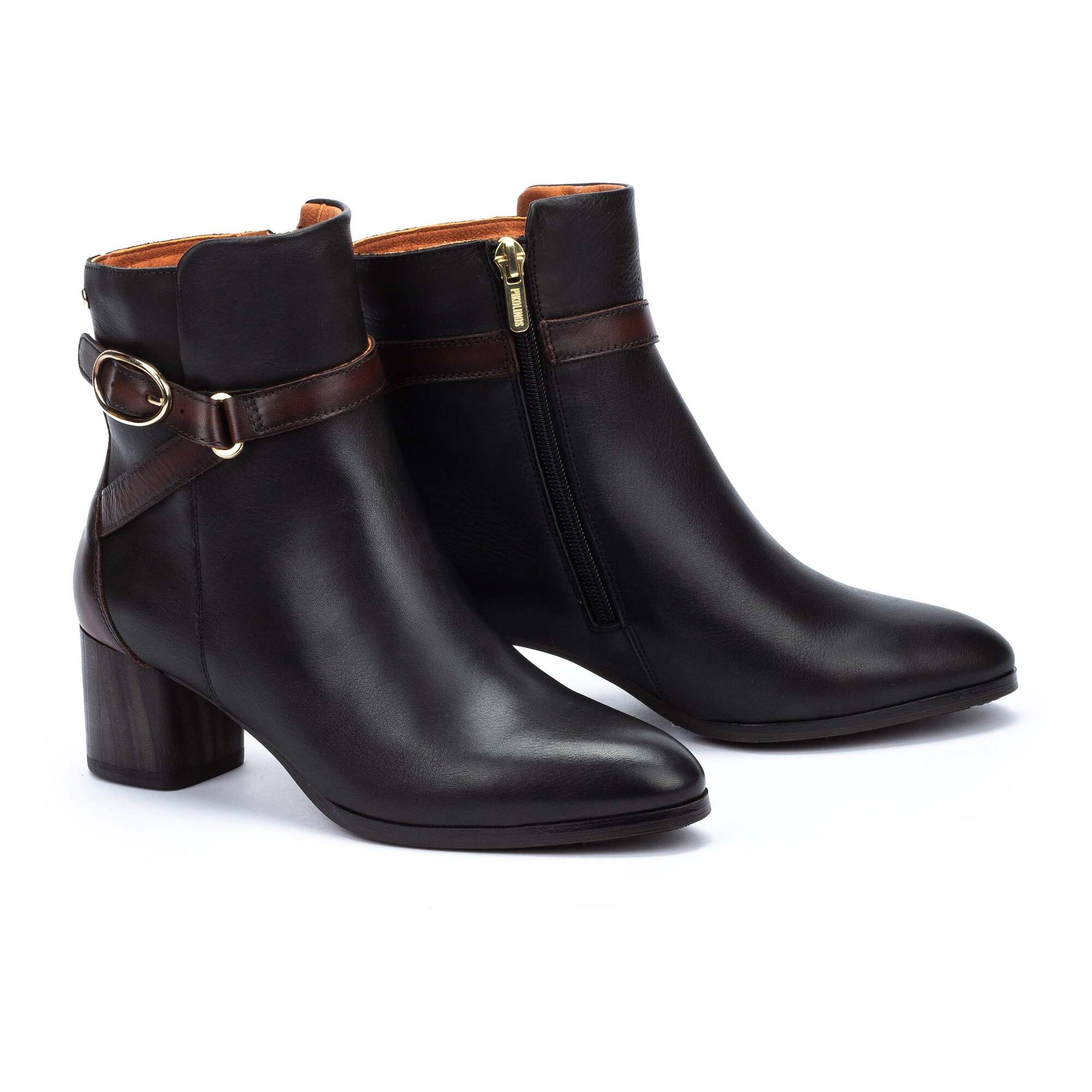 Women's Pikolinos Calafat Ankle Boots with Buckle Color: Black