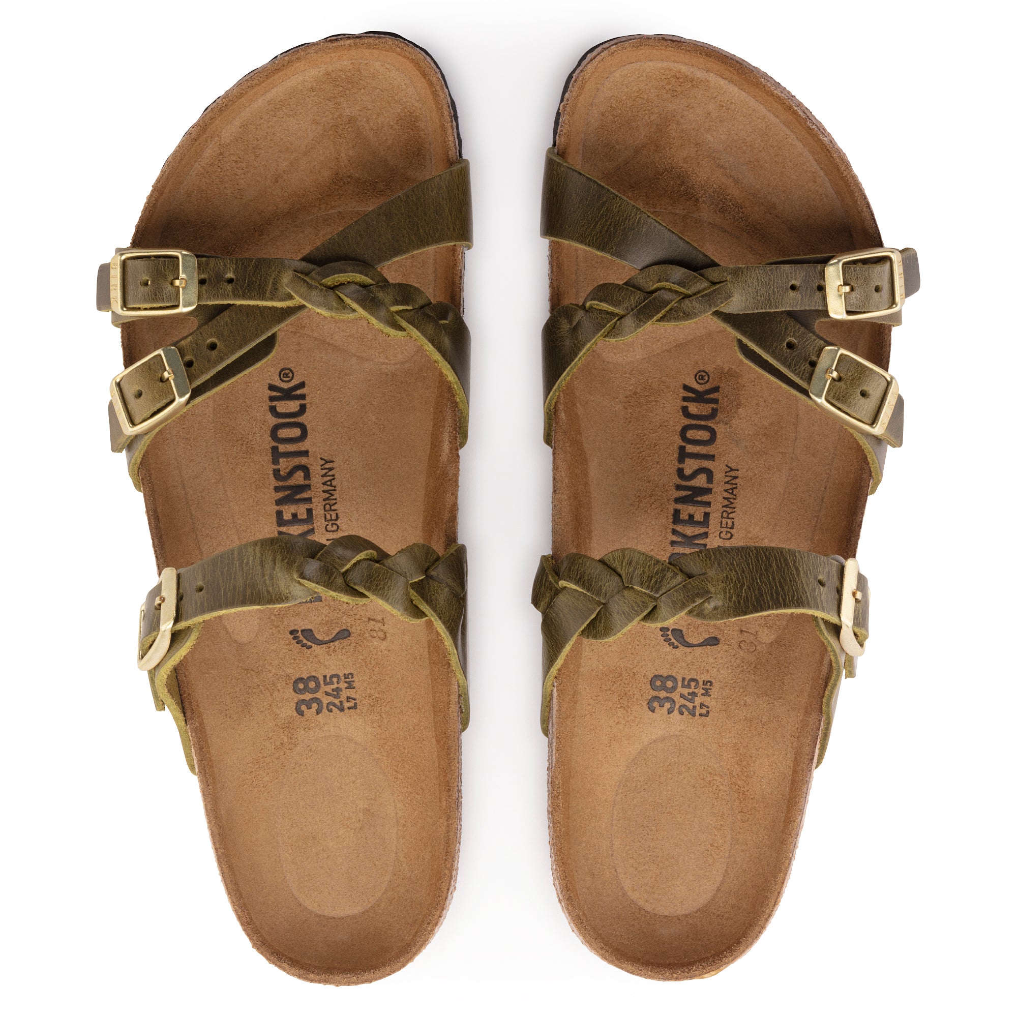 Birkenstock Franca Braided Oiled Leather Women's 3