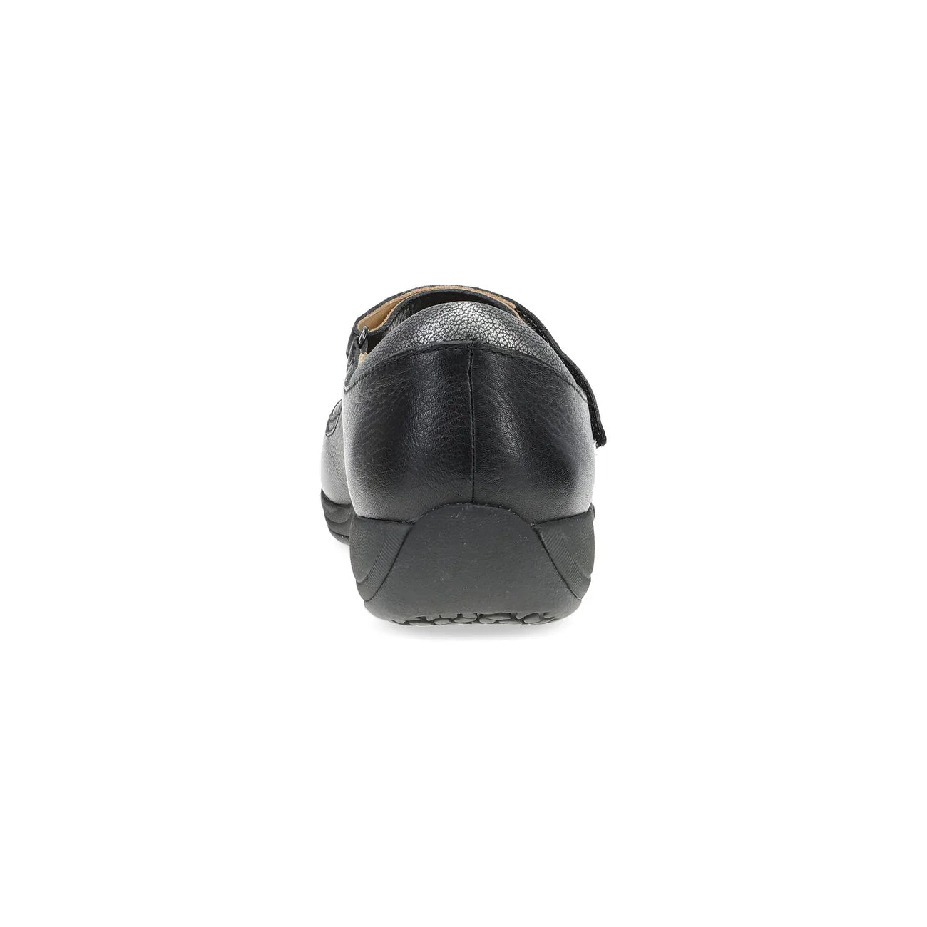 Black shoe on a white background