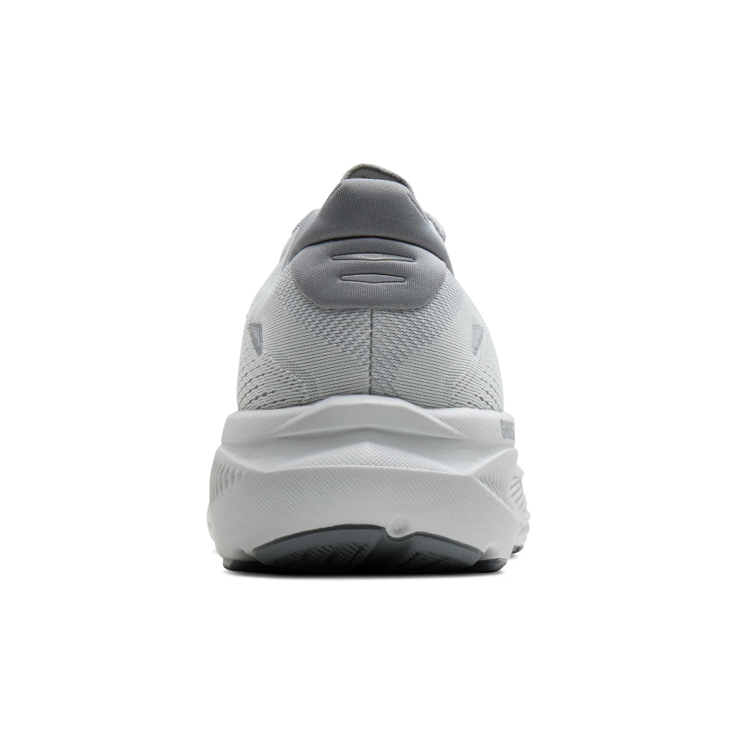 White sneaker with a thick sole on a white background