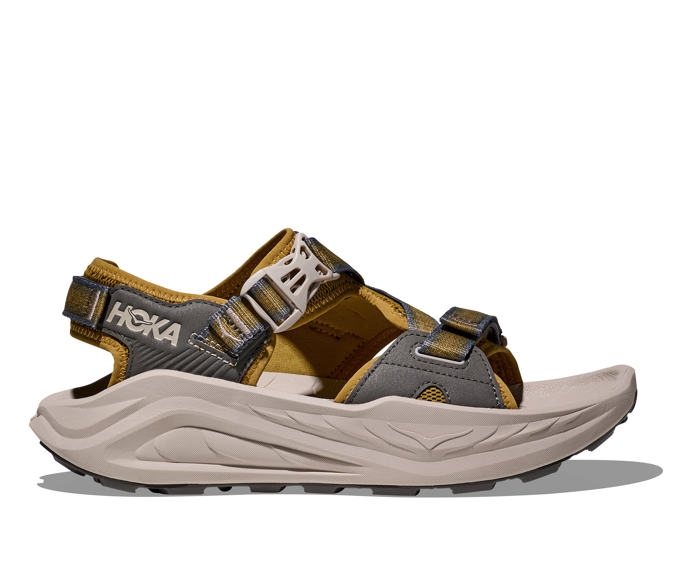 Hoka sandal on a white background