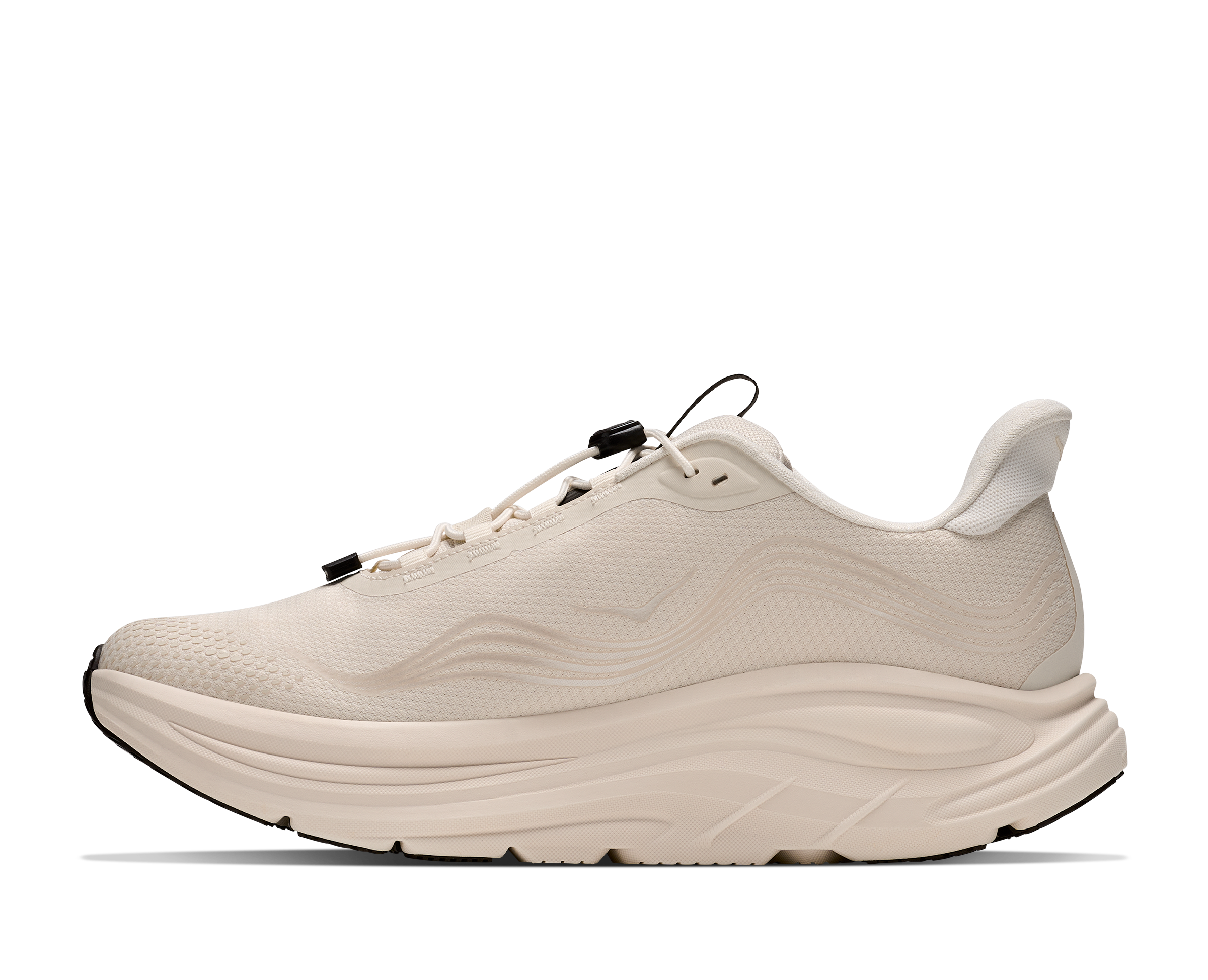 White running shoe on a white background