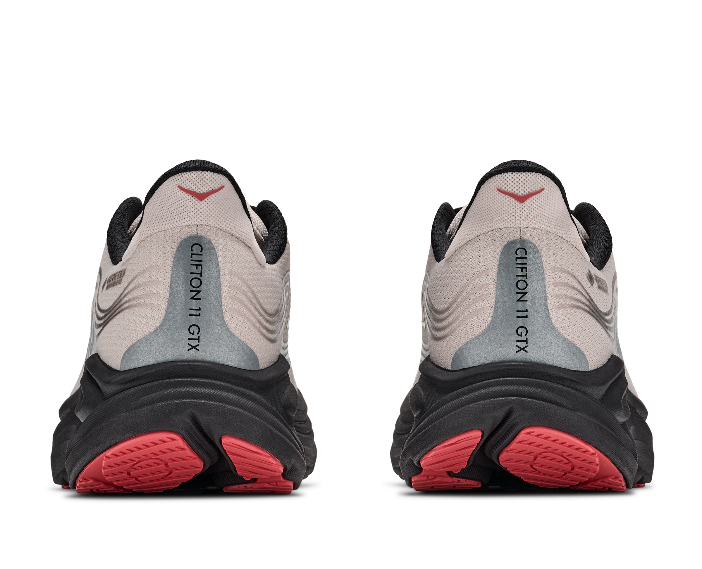 Pair of Clifton 11 GTX shoes showing the sole design on a white background