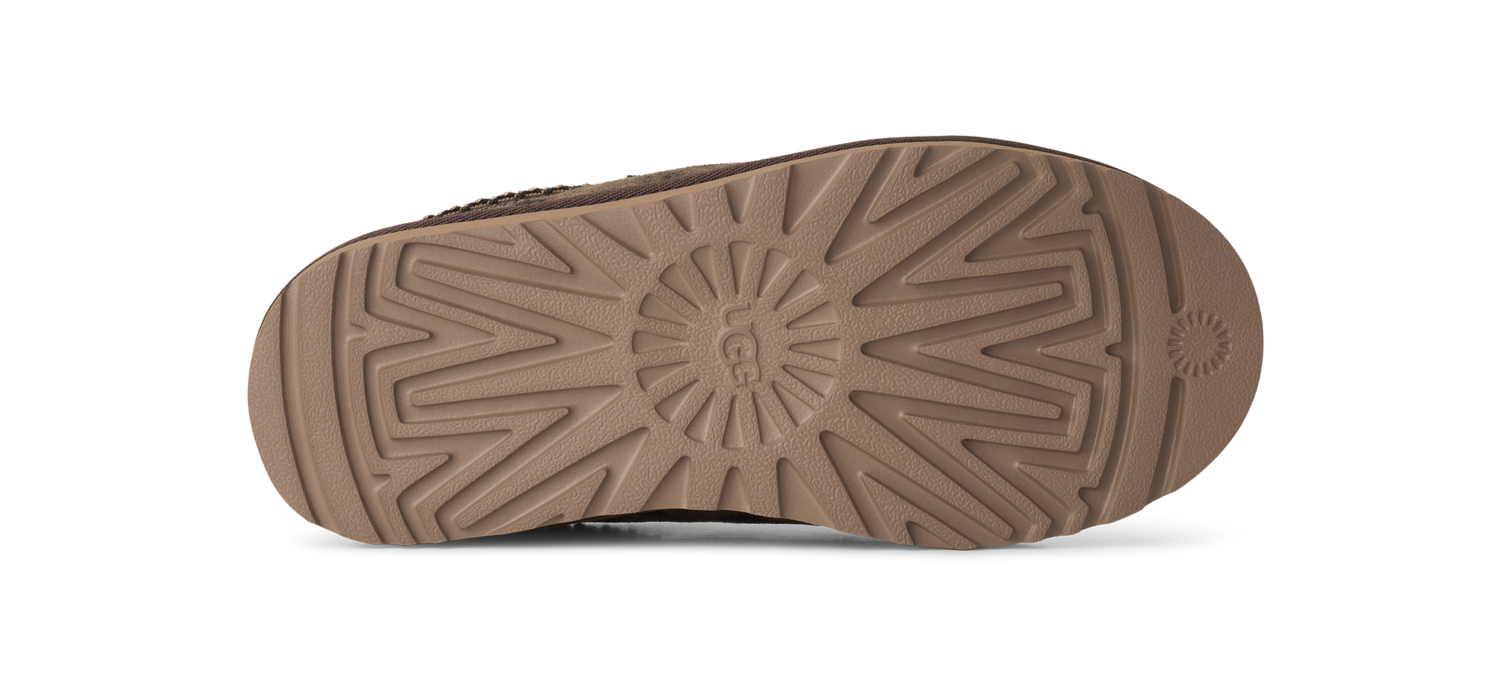 Brown shoe sole on a white background