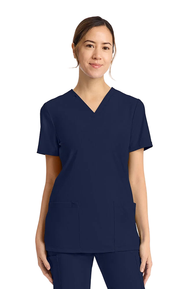 Cherokee 2-Pocket V-Neck Scrub Top Women's 8
