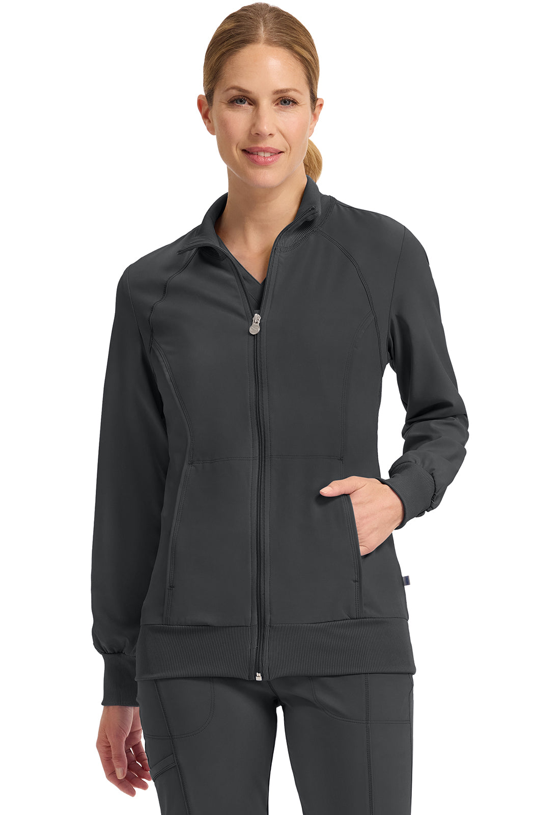 Cherokee Zip Front Warm Up Scrub Jacket Women's 1