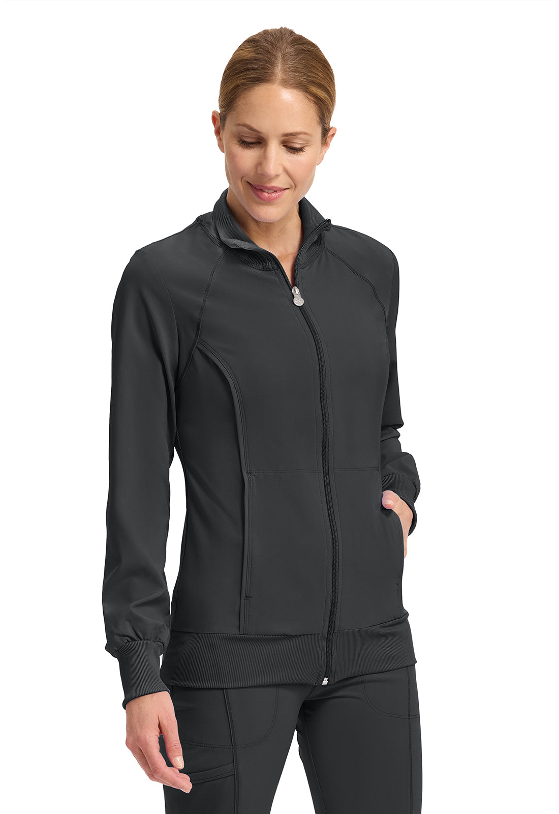 Cherokee Zip Front Warm Up Scrub Jacket Women's 2