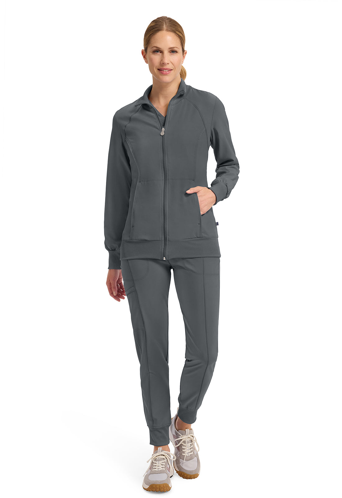 Cherokee Zip Front Warm Up Scrub Jacket Women's 15