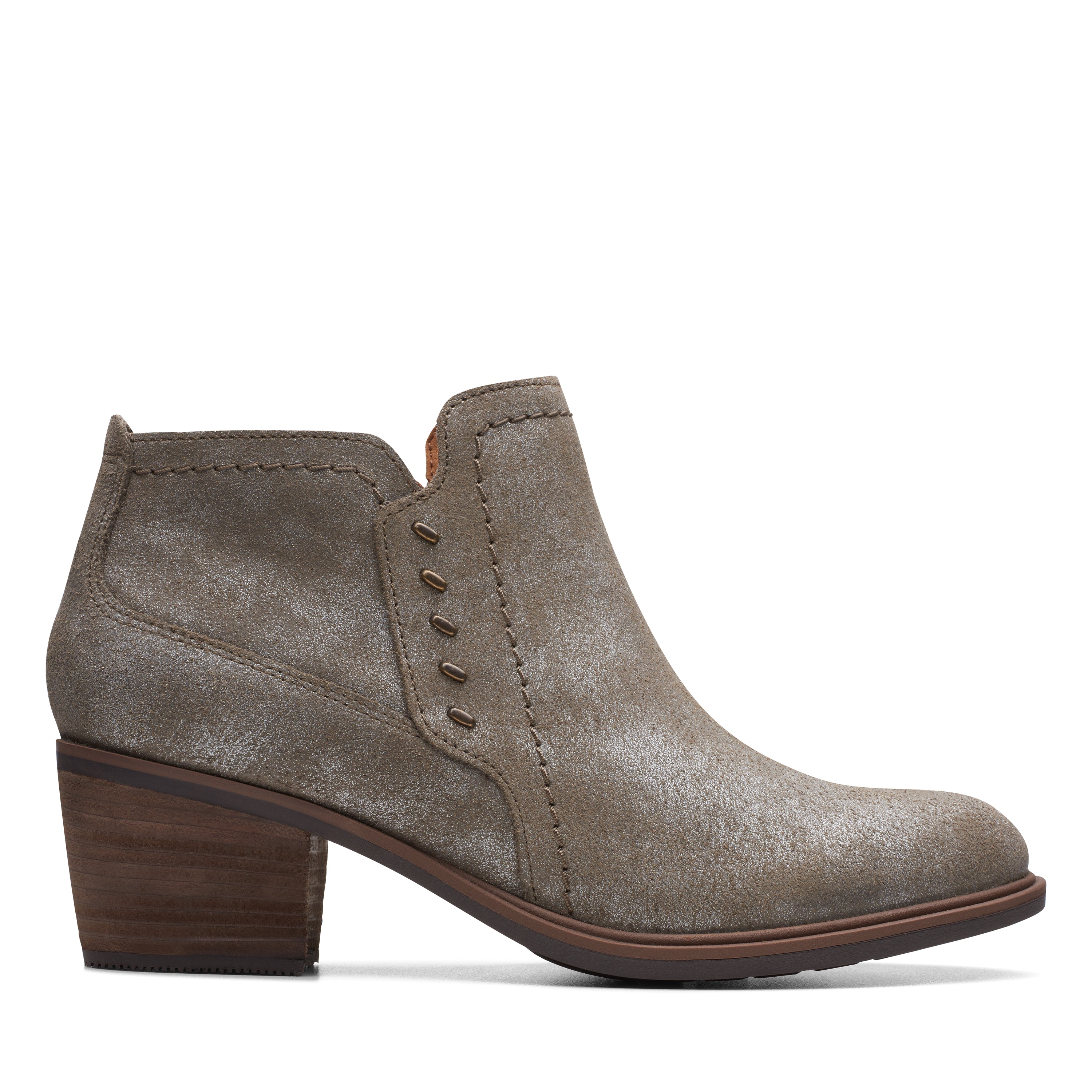 Clarks Neva Lo Taupe Metallic 8.5 M