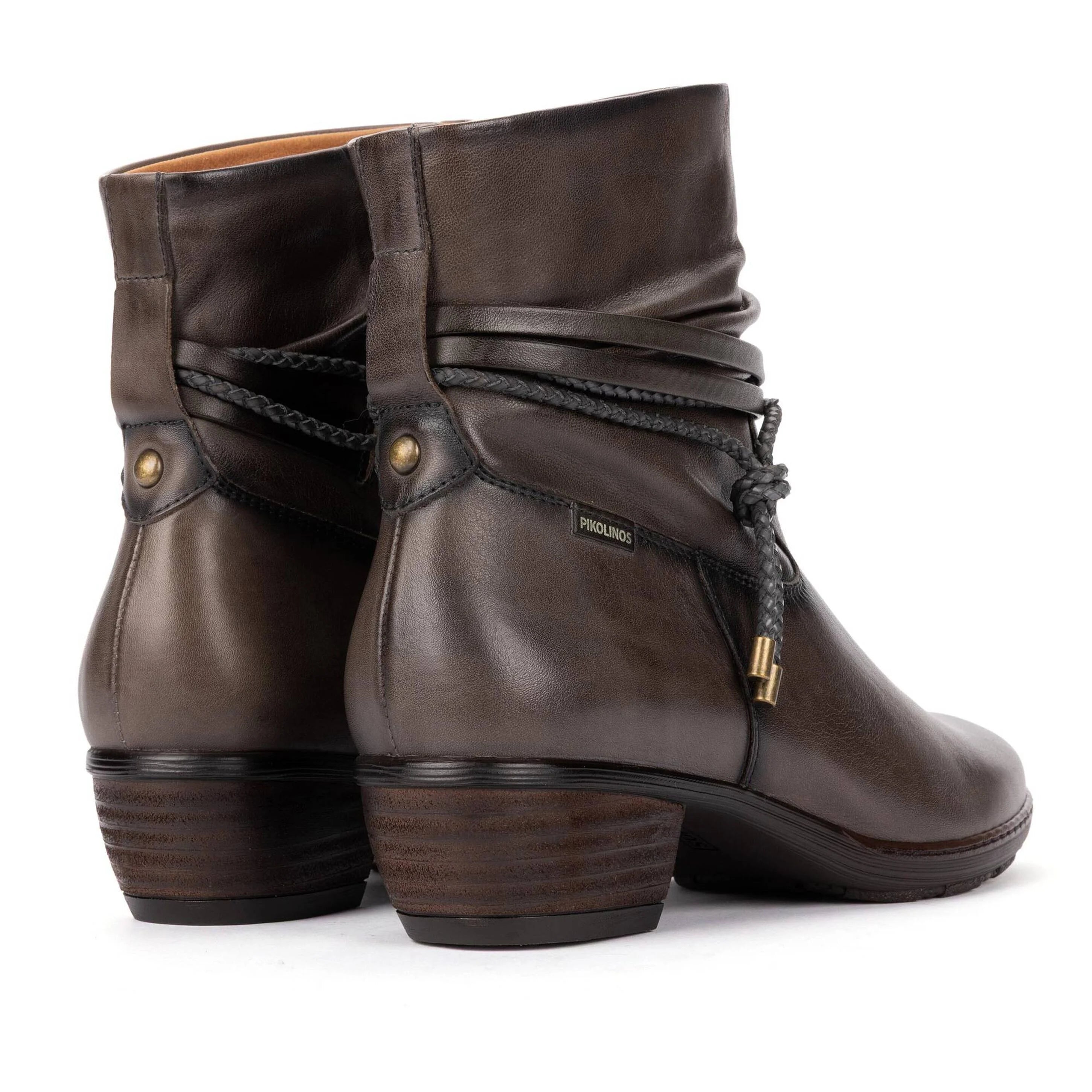 Pikolinos Utiel Ankle Boots with Wrinkled Leather and Decorative Detail Women's 5