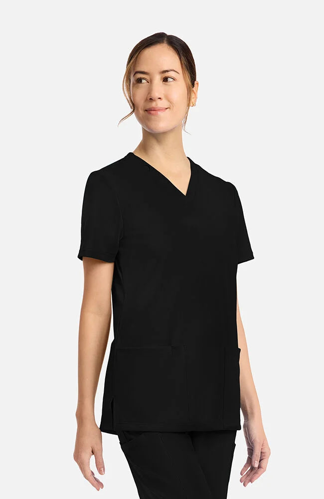 Cherokee 2-Pocket V-Neck Scrub Top Women's 2