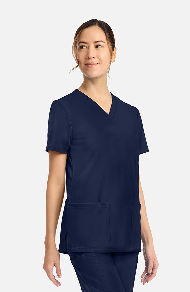 Cherokee 2-Pocket V-Neck Scrub Top Women's 9