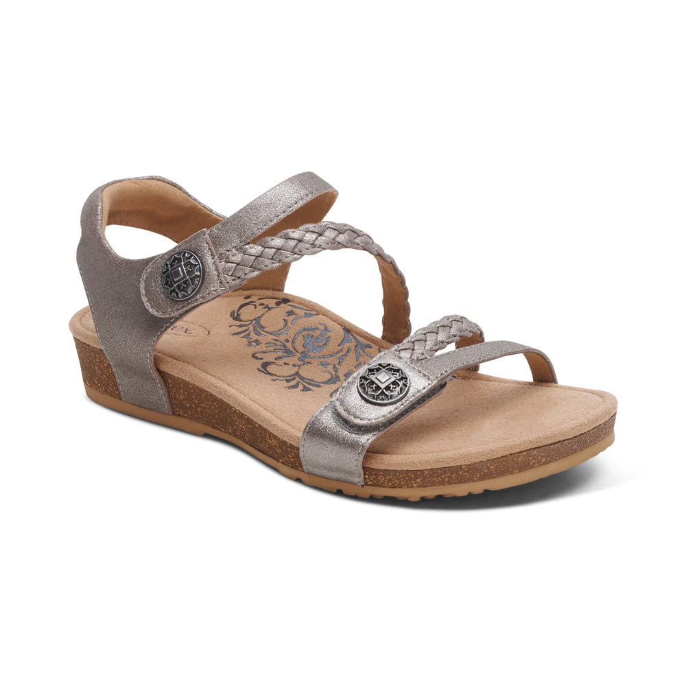 Aetrex Jillian Braided Quarter Strap Sandal Women's  25
