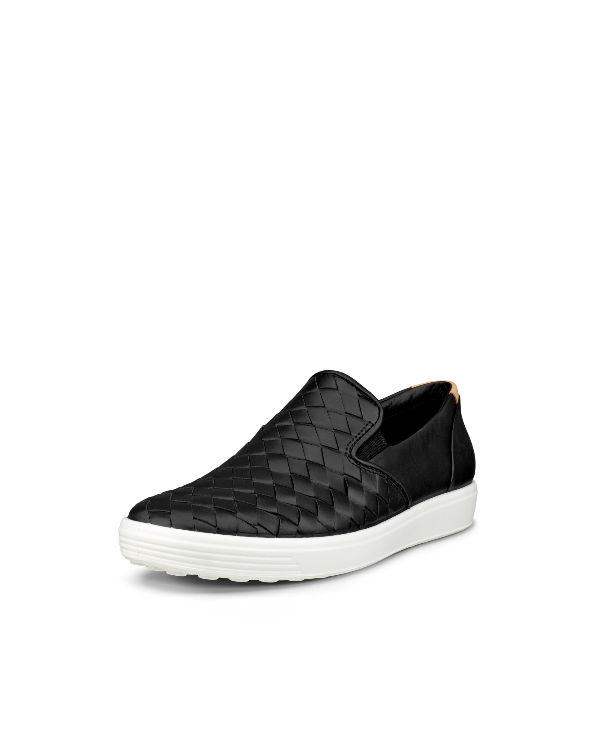 Ecco Soft 7 Woven Leather Slip-On Women's  1