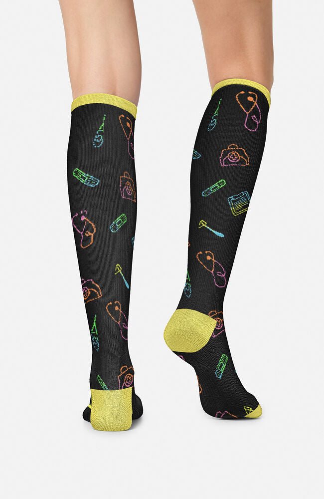 Cherokee 10-15 MMHG Print Support Sock Women's 34