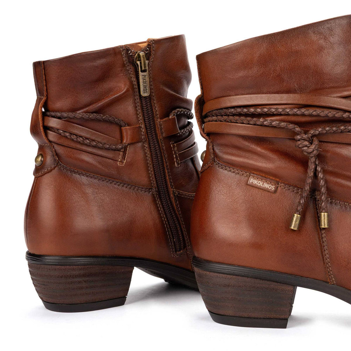 Pikolinos Utiel Ankle Boots with Wrinkled Leather and Decorative Detail Women's 12
