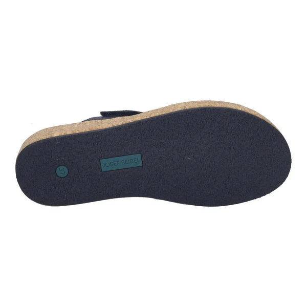 black sandal sole with cork insole on a white background