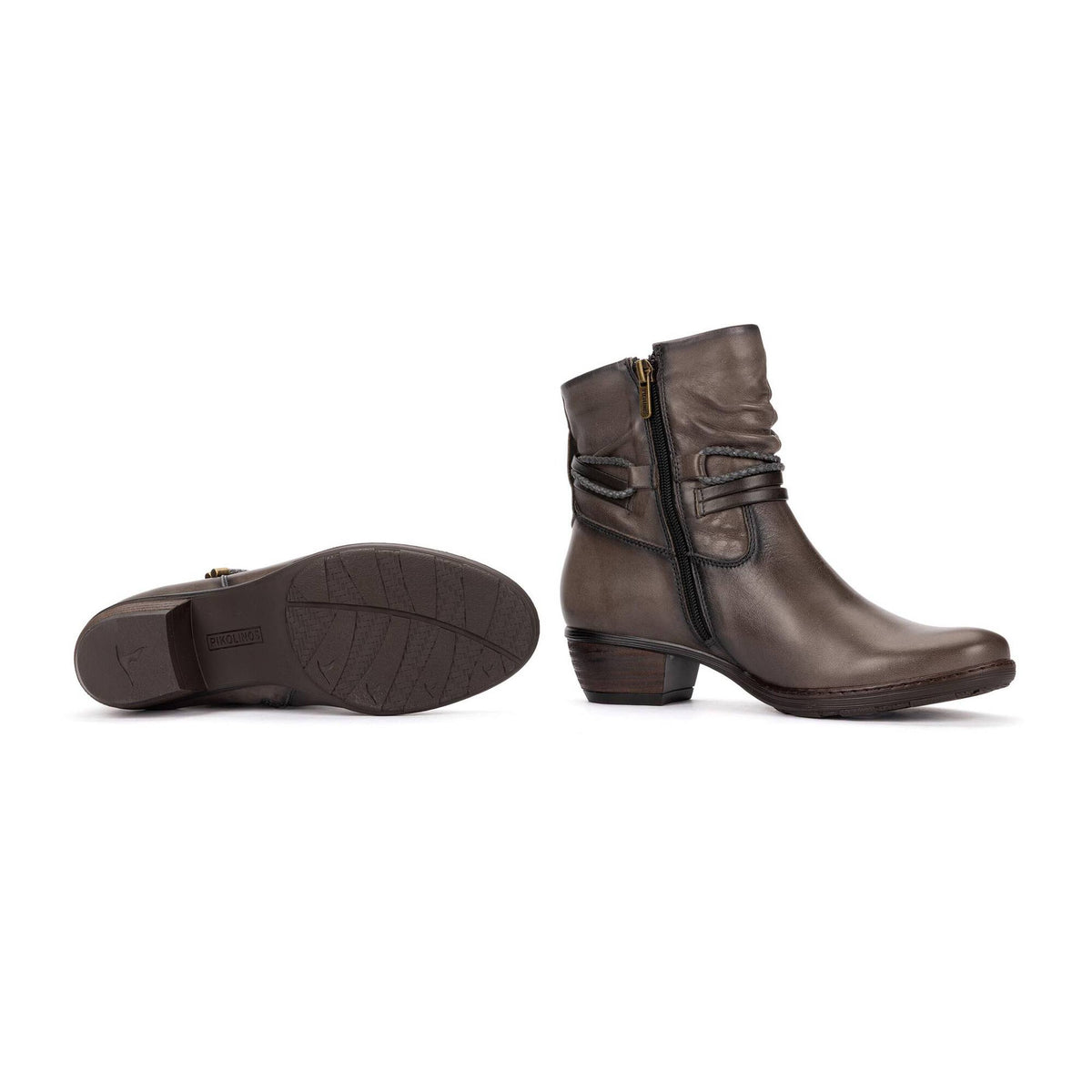 Pikolinos Utiel Ankle Boots with Wrinkled Leather and Decorative Detail Women's 4