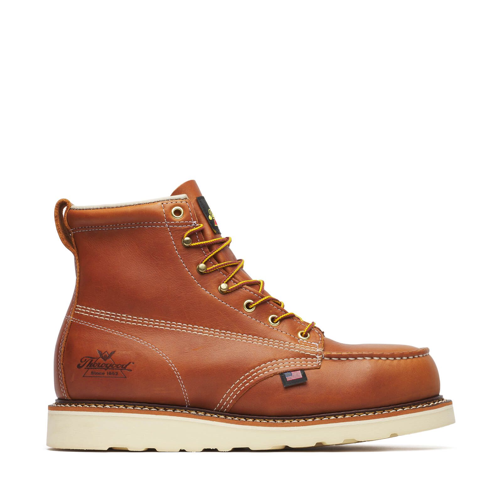 Thorogood American Heritage 6" Safety Toe Moc Toe Maxwear Wedge Men's  2