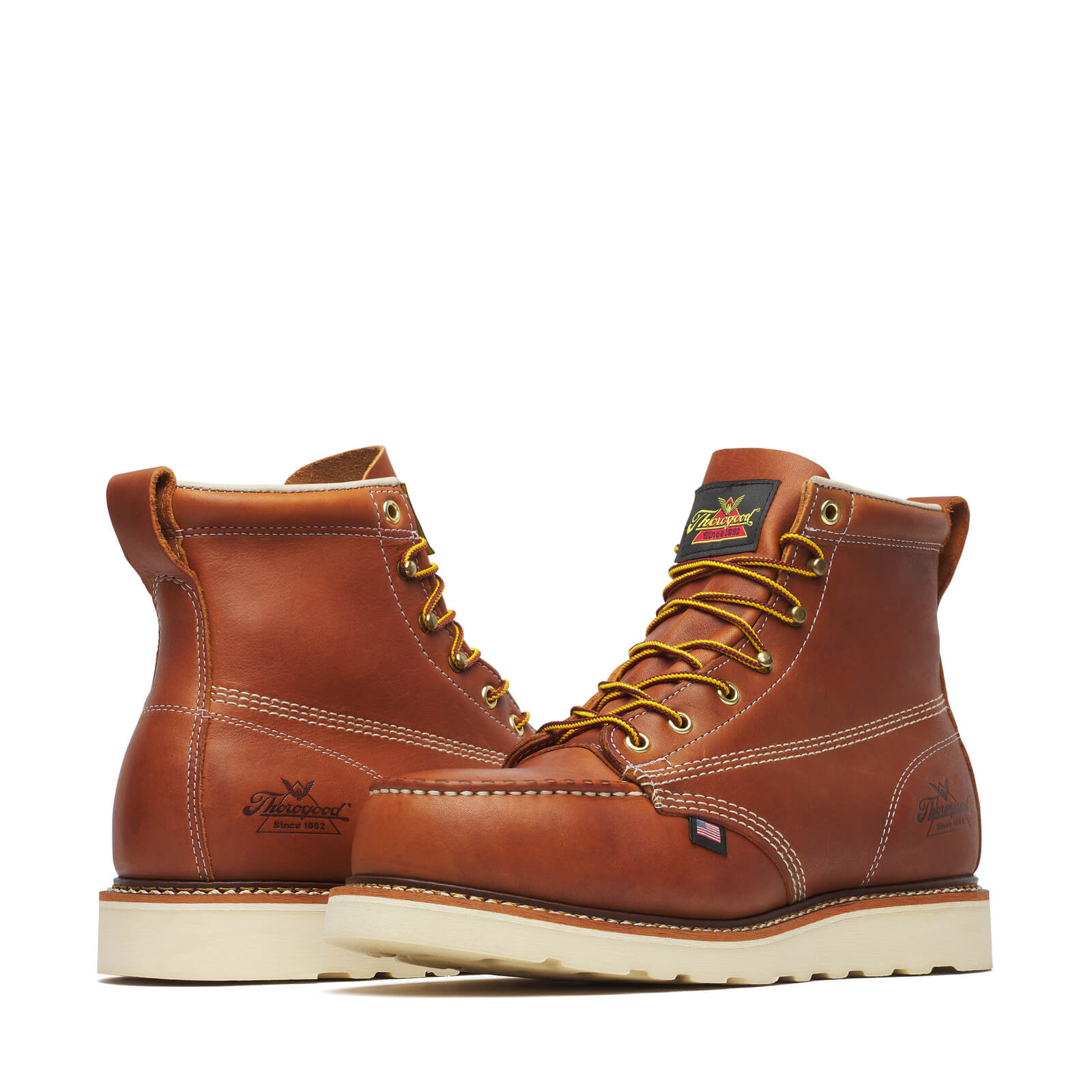 Thorogood American Heritage 6" Safety Toe Moc Toe Maxwear Wedge Men's  3