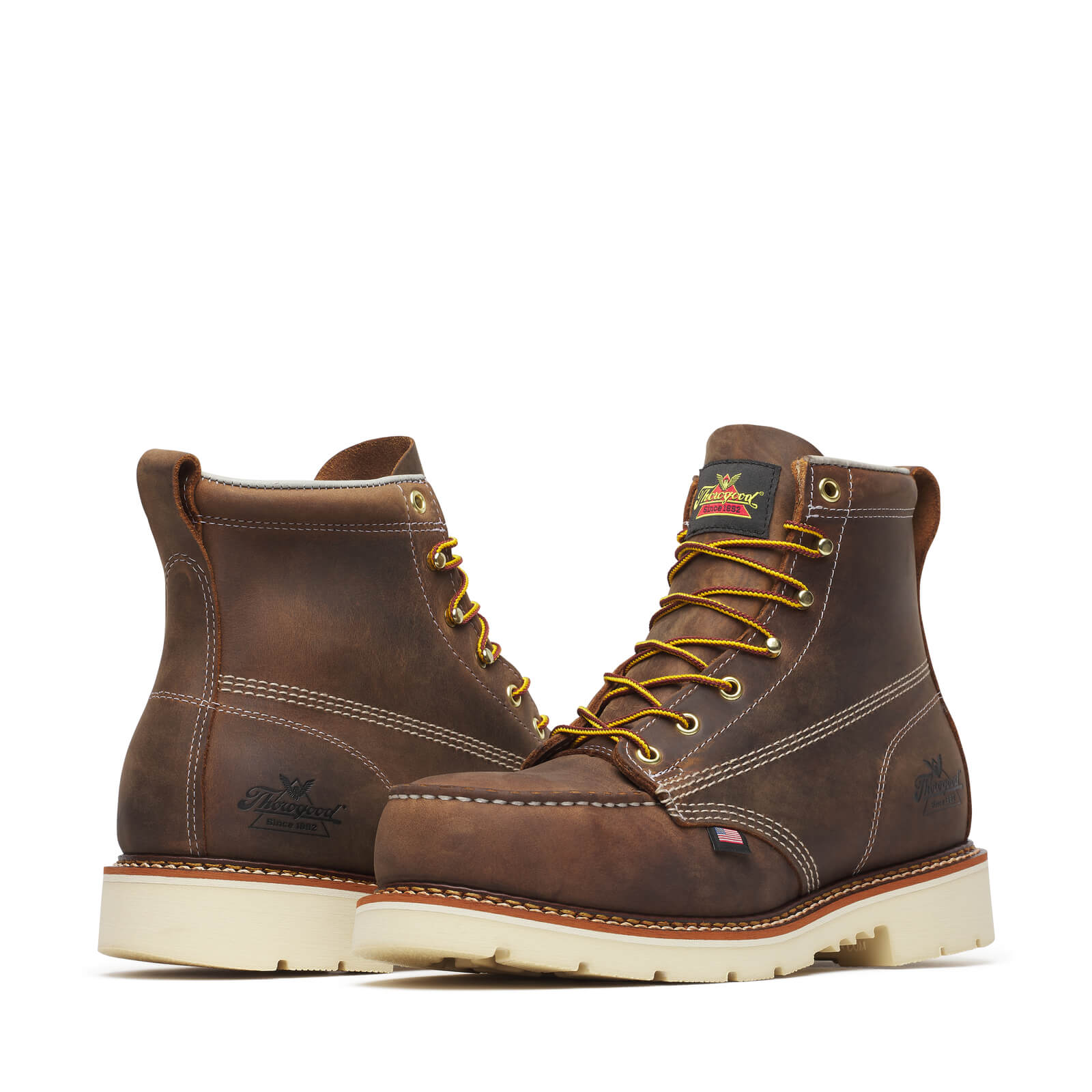 Thorogood American Heritage 6" Trail Safety Toe Moc Toe Maxwear 90 Men's 6