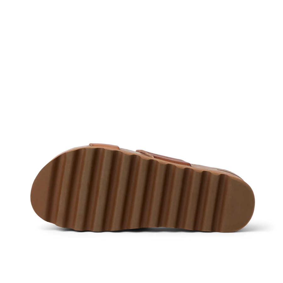 Brown sandal sole on a white background