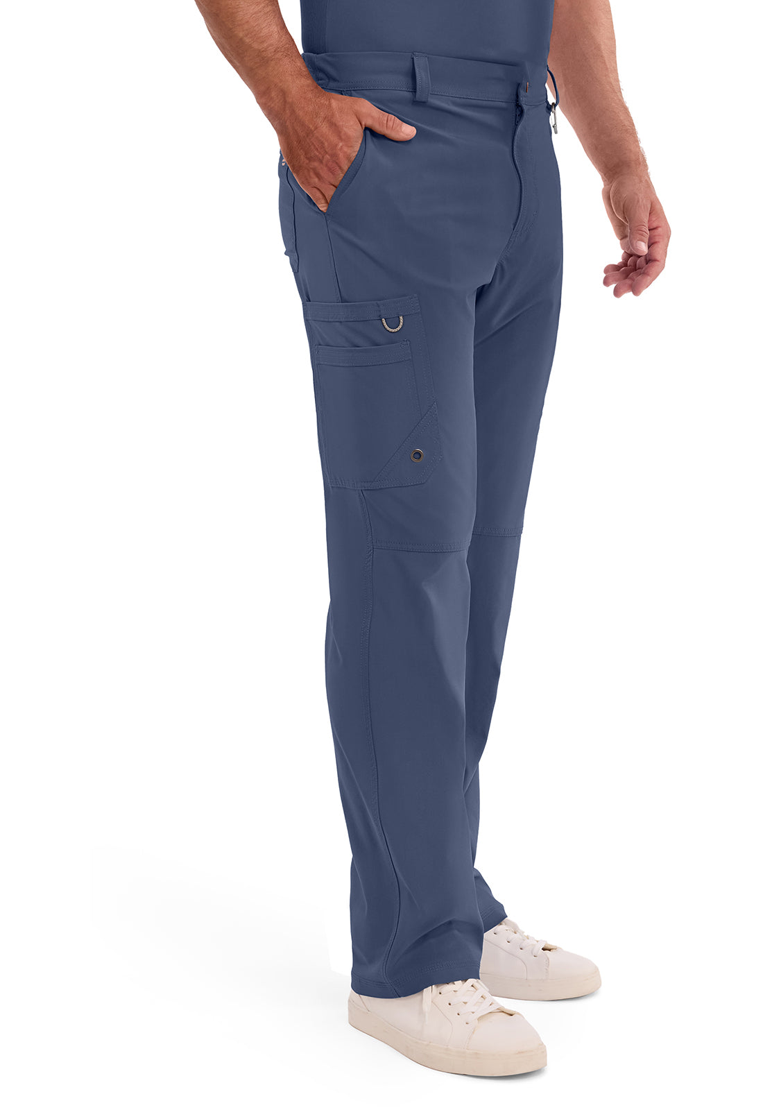Cherokee Zip Fly 6-Pocket Cargo Scrub Pant Men's 8