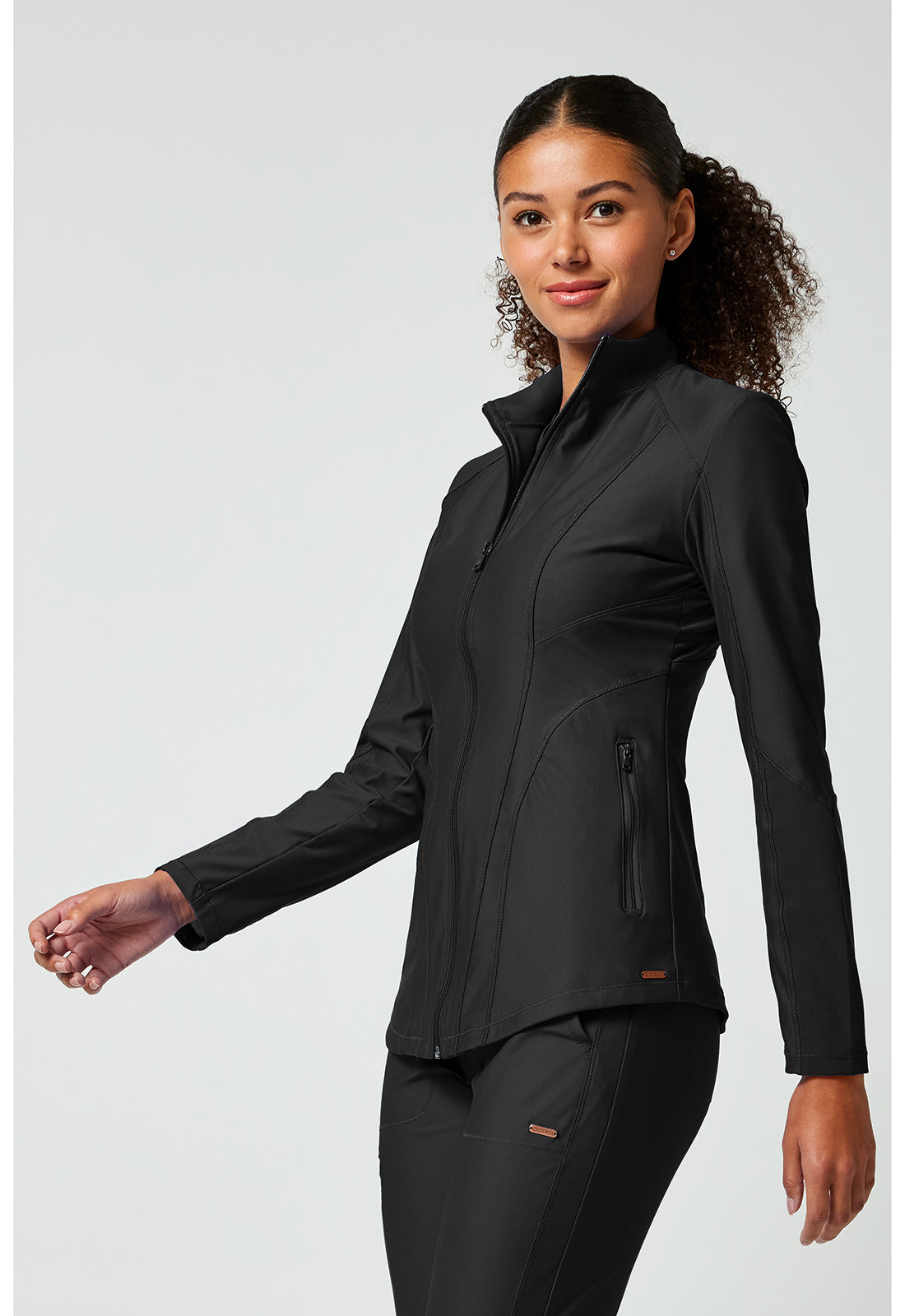 Cherokee Zip Front Scrub Jacket Women's 4
