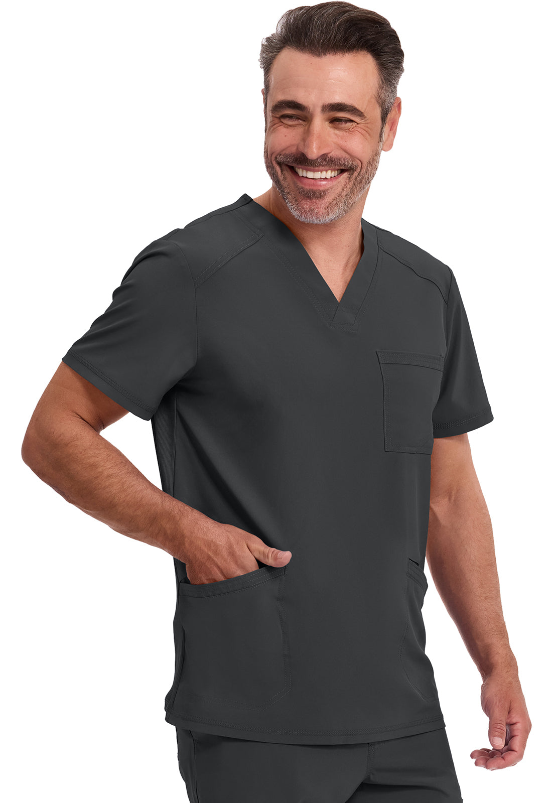Cherokee Stretch V-Neck Scrub Top Men's  12