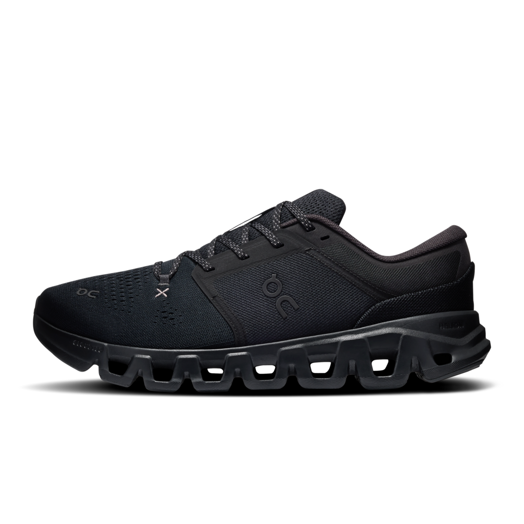 A black On running shoe shown from the side against a plain white background.