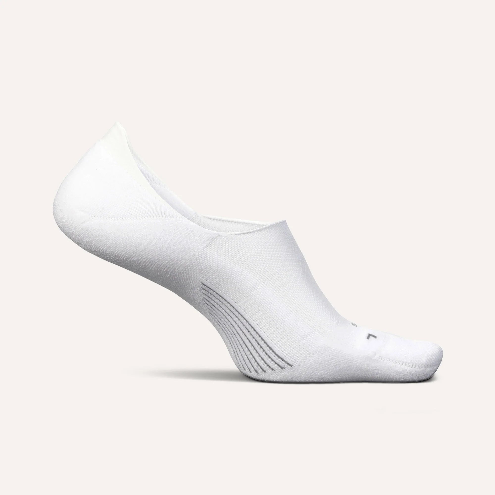 White ankle sock on a light gray background