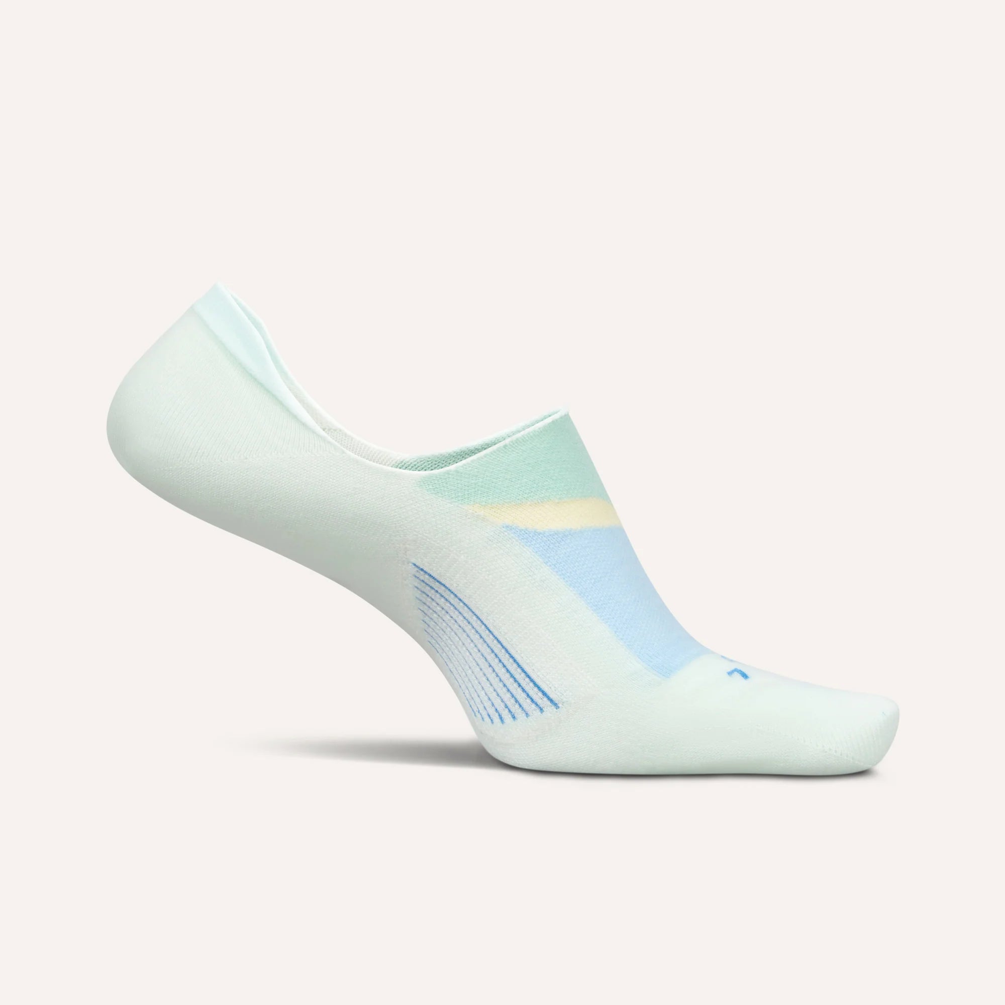 Light blue ankle sock on a white background