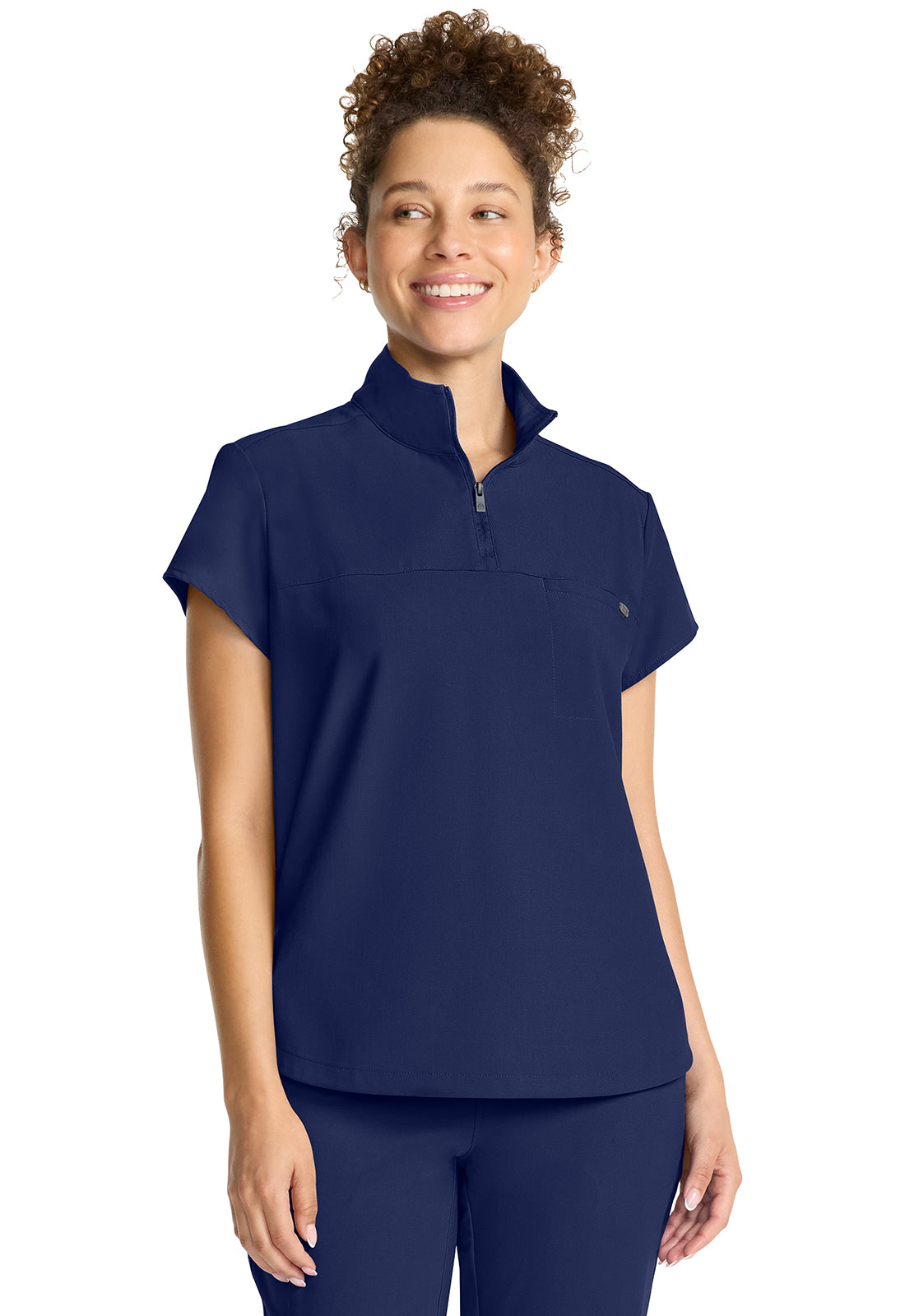 Healing Hands Bella Quarter Zip Scrub Top Women's  7
